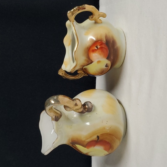 VTG Cream & Sugar Porcelain Ceramic Set 2 Matching CUTE Japan Old Decorative - Picture 3 of 11